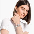 Swarovski Crystalline Pure White Dial White Leather Strap Watch for Women - 5275046