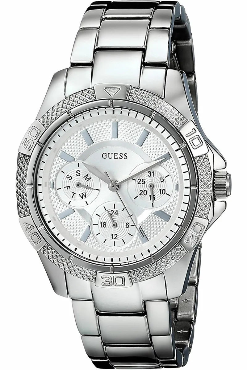 Guess Mini Phantom Silver Dial Silver Steel Strap Watch for Women - W0235L1