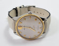 Gucci G Timeless Automatic Silver Dial Beige Leather Strap Watch For Men - YA126348