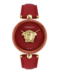 Versace Palazzo Empire Red Dial Red Leather Strap Watch for Women - VCO120017