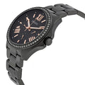 Fossil Cecile Multi Function Crystals Black Dial Black Steel Strap Watch for Women - AM4522