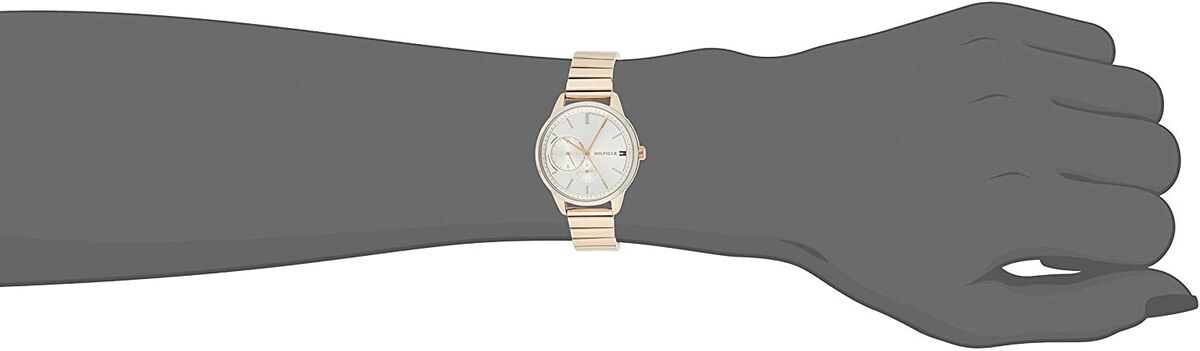 Tommy Hilfiger Brooke Silver Dial Rose Gold Steel Strap Watch for Women - 1782021