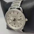 Fossil Tailor White Dial Silver Steel Strap Watch for Women - ES4262