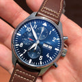 IWC Pilot’s Watch Chronograph Edition “Le Petit Prince” Blue Dial Brown Leather Strap Watch for Men - IW377714