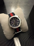 Gucci Quartz Blue Dial Two Tone Nylon Strap Watch For Men - YA142304