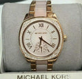 Michael Kors Bryn Rose Gold Dial Two Tone Steel Strap Watch for Women - MK6135