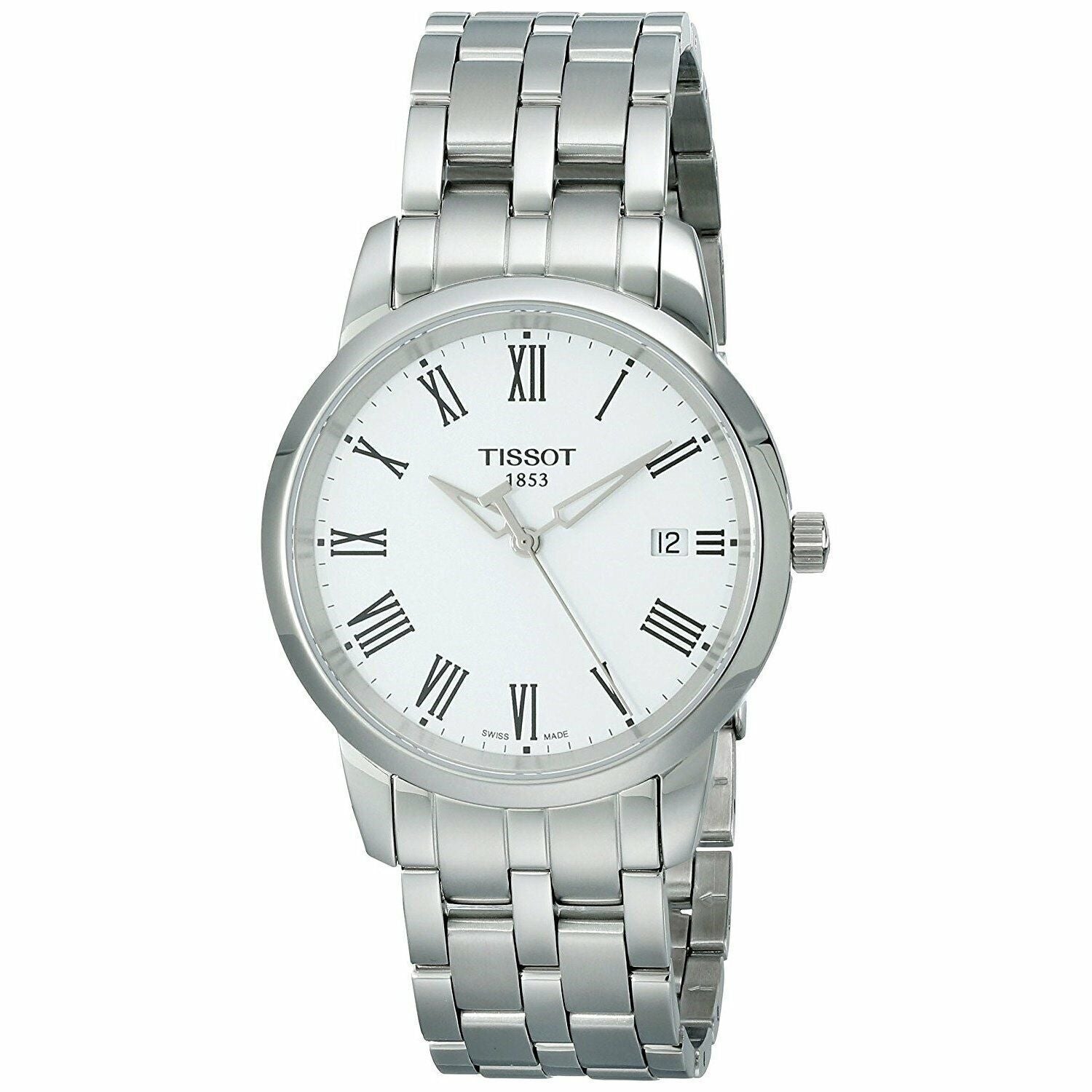 Tissot T Classic Dream White Dial Silver Steel Strap Watch for Men - T033.410.11.013.01