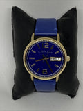 Marc Jacobs Marc Fergus Blue Dial Blue Leather Strap Watch for Women - MBM8650