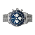 Breitling Superocean Heritage B01 Chronograph 44 Blue Dial Silver Mesh Bracelet Watch for Men - AB0162161C1A1