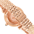 Emporio Armani Gianni T-Bar Mother of Pearl Black Dial Rose Gold Steel Strap Watch For Women - AR11145