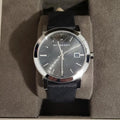 Burberry Heritage Grey Dial Black Leather Strap Watch for Men - BU9024