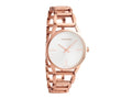 Calvin Klein Stately White Dial Rose Gold Steel Strap Watch for Women - K3G23626