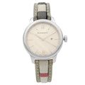 Burberry The Classic Silver Dial White Leather Strap Watch for Women - BU10113