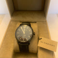 Burberry The Classic Black Dial Black Leather Strap Watch for Men - BU10003