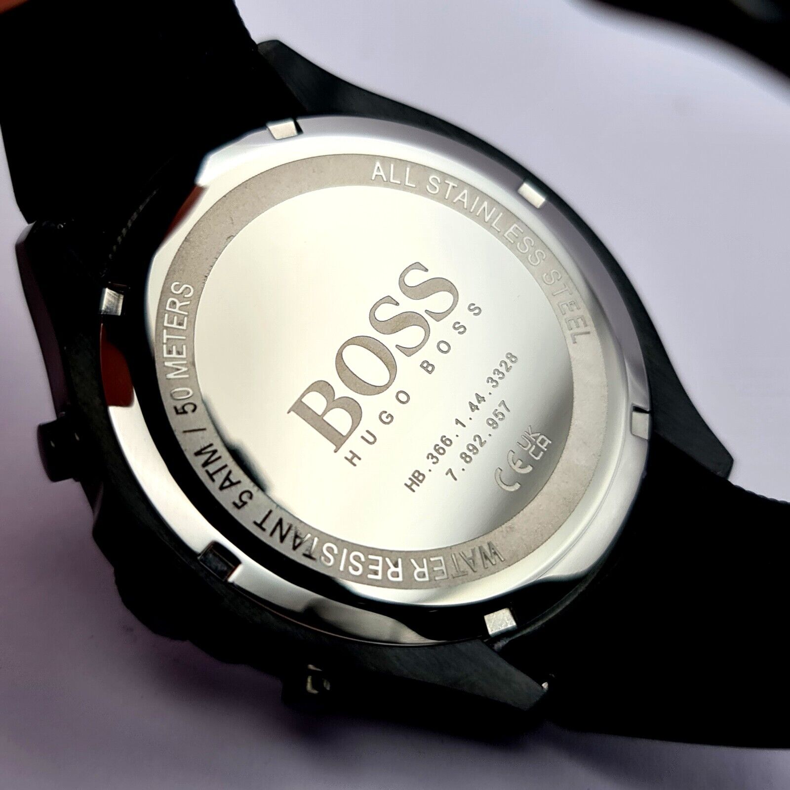 Hugo Boss Velocity Black Dial Black Rubber Strap Watch for Men - 1513720