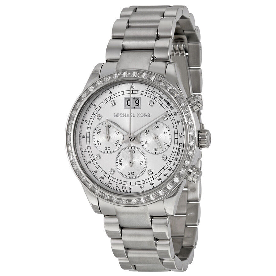 Michael Kors Brinkley Silver Dial Silver Steel Strap Watch for Women - MK6186