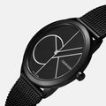 Calvin Klein Minimal Black Dial Black Mesh Bracelet Watch for Women - K3M5245X