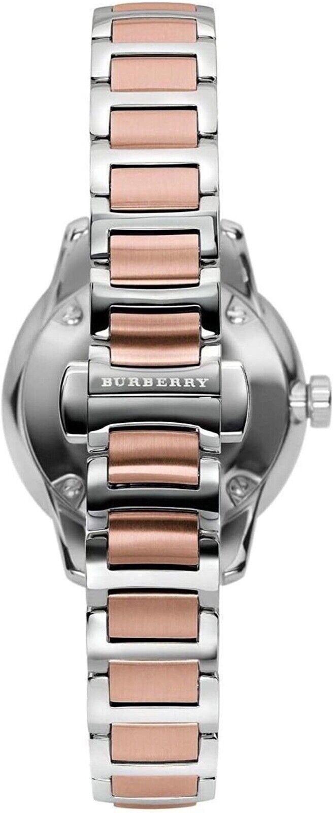 Burberry The Classic Rose Gold Dial Two Tone Stainless Steel Strap Watch for Women - BU10117