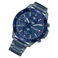 Tommy Hilfiger Bank Quartz Blue Dial Blue Steel Strap Watch for Men - 1791720