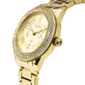 Bulova Multi Function Gold Dial Gold Steel Strap Watch for Women - 97N102