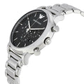 Emporio Armani Luigi Chronograph Black Dial Silver Steel Strap Watch For Men - AR1894