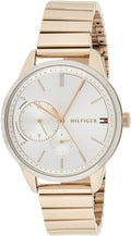 Tommy Hilfiger Brooke Silver Dial Rose Gold Steel Strap Watch for Women - 1782021