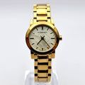 Burberry Heritage White Dial Gold Steel Strap Watch for Women - BU9203