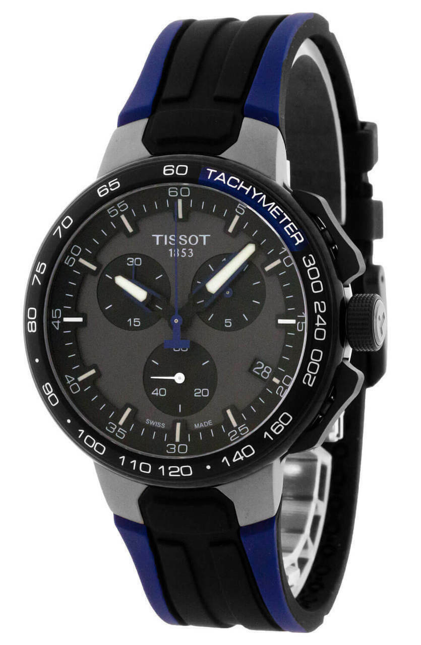 Tissot T Race Cycling 44.5mm Dark Blue Strap Watch For Men - T111.417.37.441.06