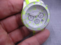 Marc Jacobs Rock Chrono White Dial White & Green Rubber Strap Watch for Women - MBM2592