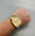 Guess Phoenix Multi Function Gold Dial Gold Steel Strap Watch for Men - GW0456G2