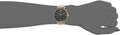 Emporio Armani Gianni T-Bar Mother of Pearl Black Dial Rose Gold Steel Strap Watch For Women - AR11145