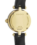 Gucci Diamantissima Mother of Pearl Dial Black Leather Strap Watch For Women - YA141505