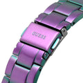 Guess Crown Jewel Diamonds Purple Dial Purple Steel Strap Watch for Women - GW0410L4