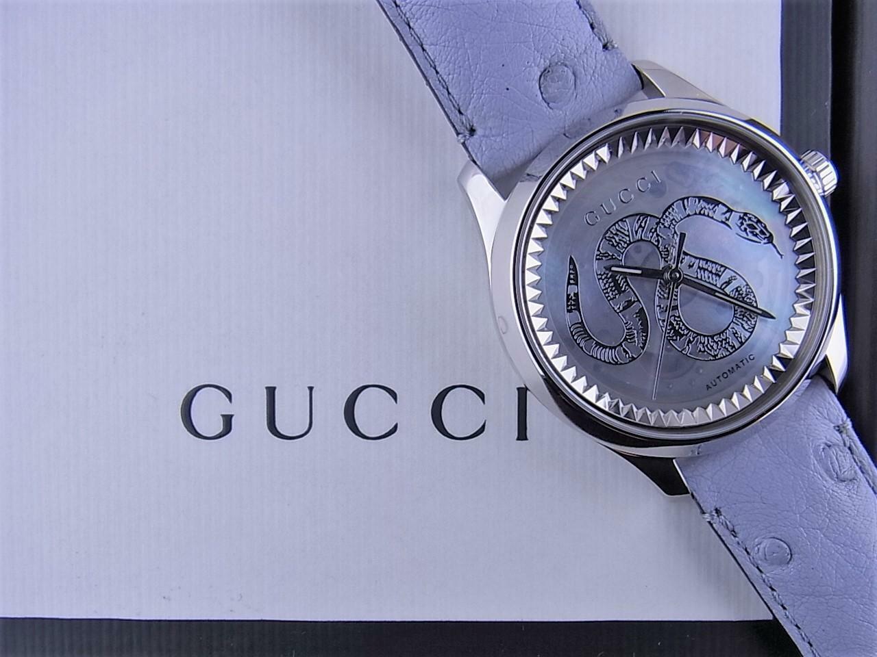 Gucci G Timeless Automatic Mother of Pearl Dial Watch For Women - YA1264113