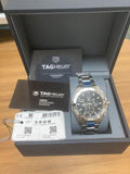 Tag Heuer Aquaracer Quartz Chronograph Black Dial Silver Steel Strap Watch for Men - CAY1110.BA0927