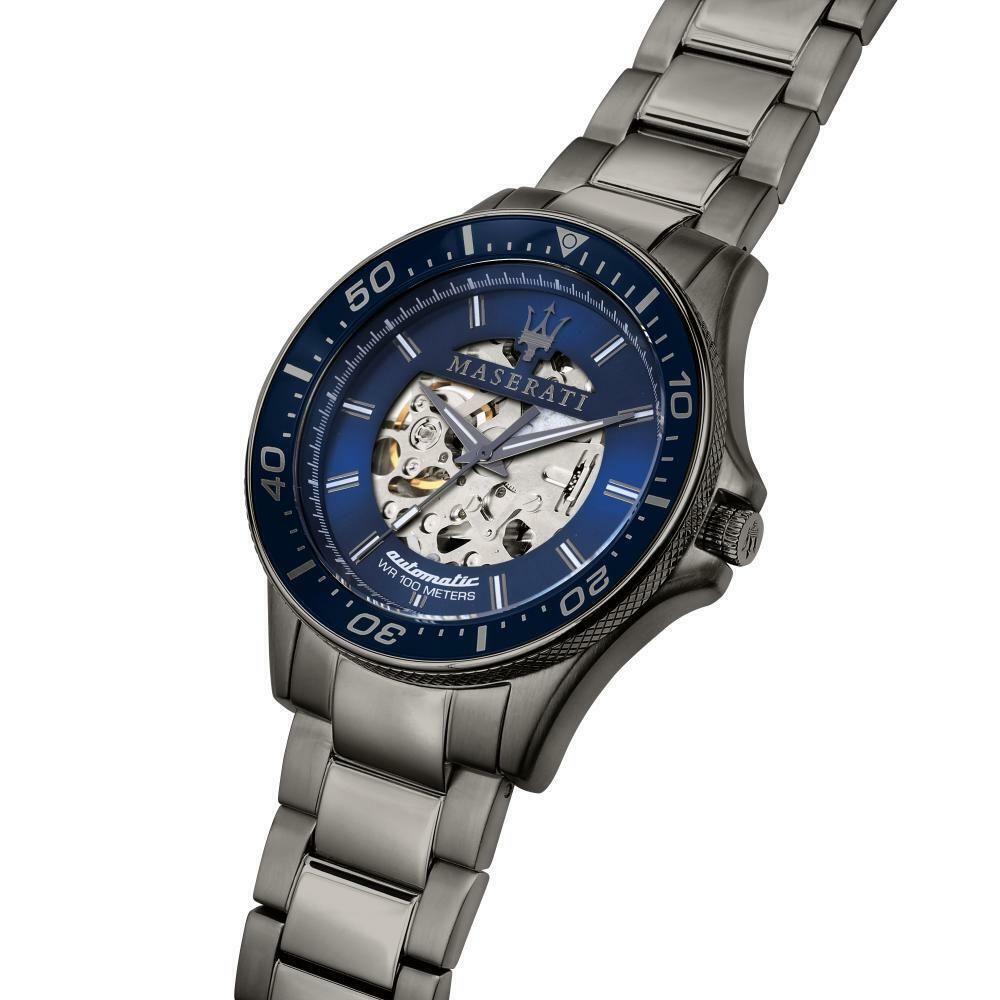 Maserati SFIDA Automatic Blue Dial 44mm Stainless Steel Watch For Men - R8823140001