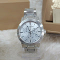 Burberry The City Chronograph Silver Dial Silver Steel Strap Watch for Men - BU9350