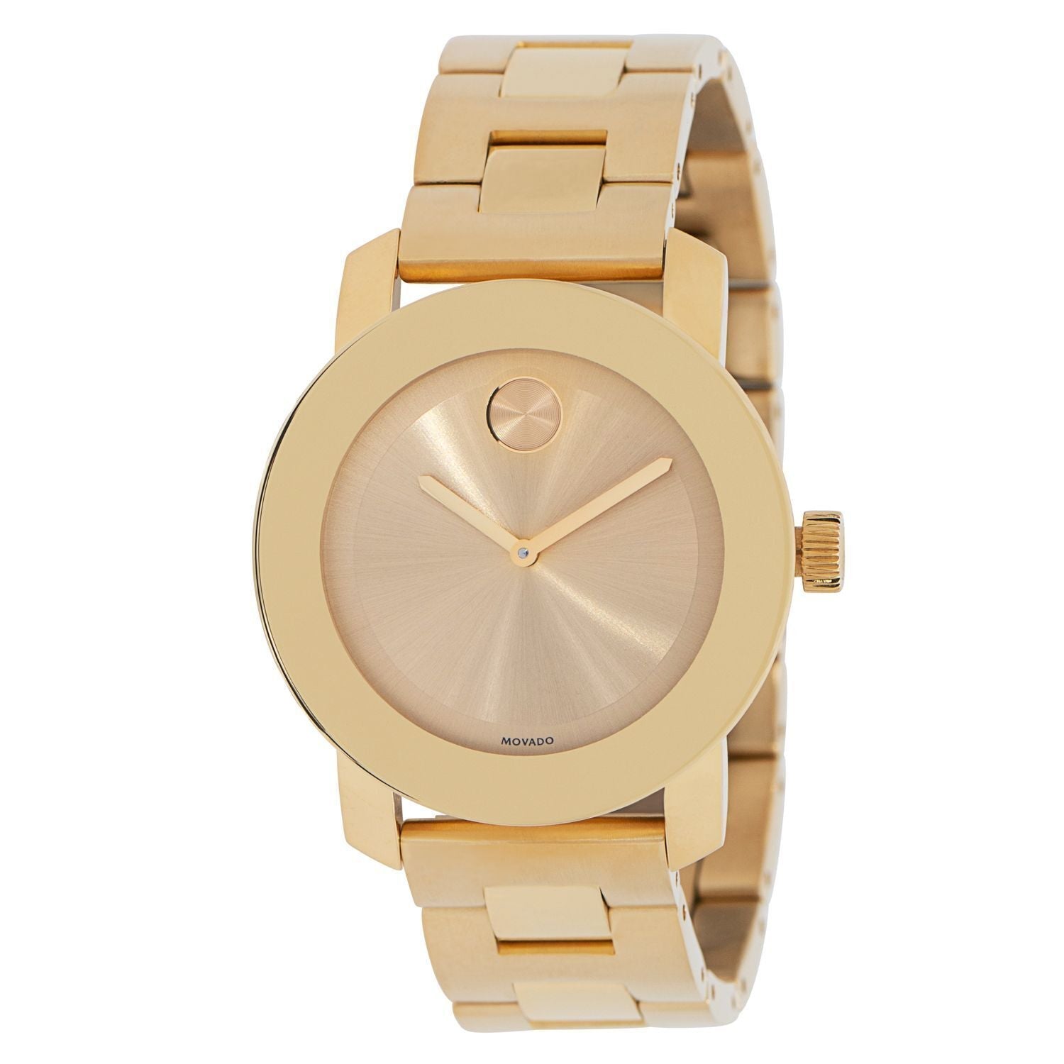 Movado Bold Yellow Gold Dial Yellow Gold Steel Strap Watch For Women - 3600085