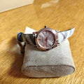 Burberry The City Pink Dial Brown Leather Strap Watch for Women - BU9236