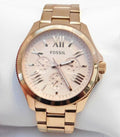 Fossil Cecile Rose Gold Dial Rose Gold Steel Strap Watch for Women - AM4511