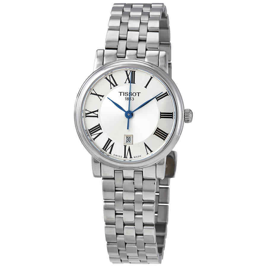 Tissot Carson Premium Lady Silver Dial Silver Steel Strap Watch For Women - T122.210.11.033.00