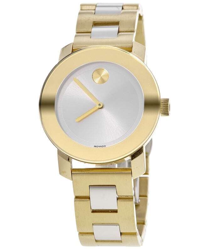 Movado Bold Silver Dial Two Tone Steel Strap Watch for Women - 3600129