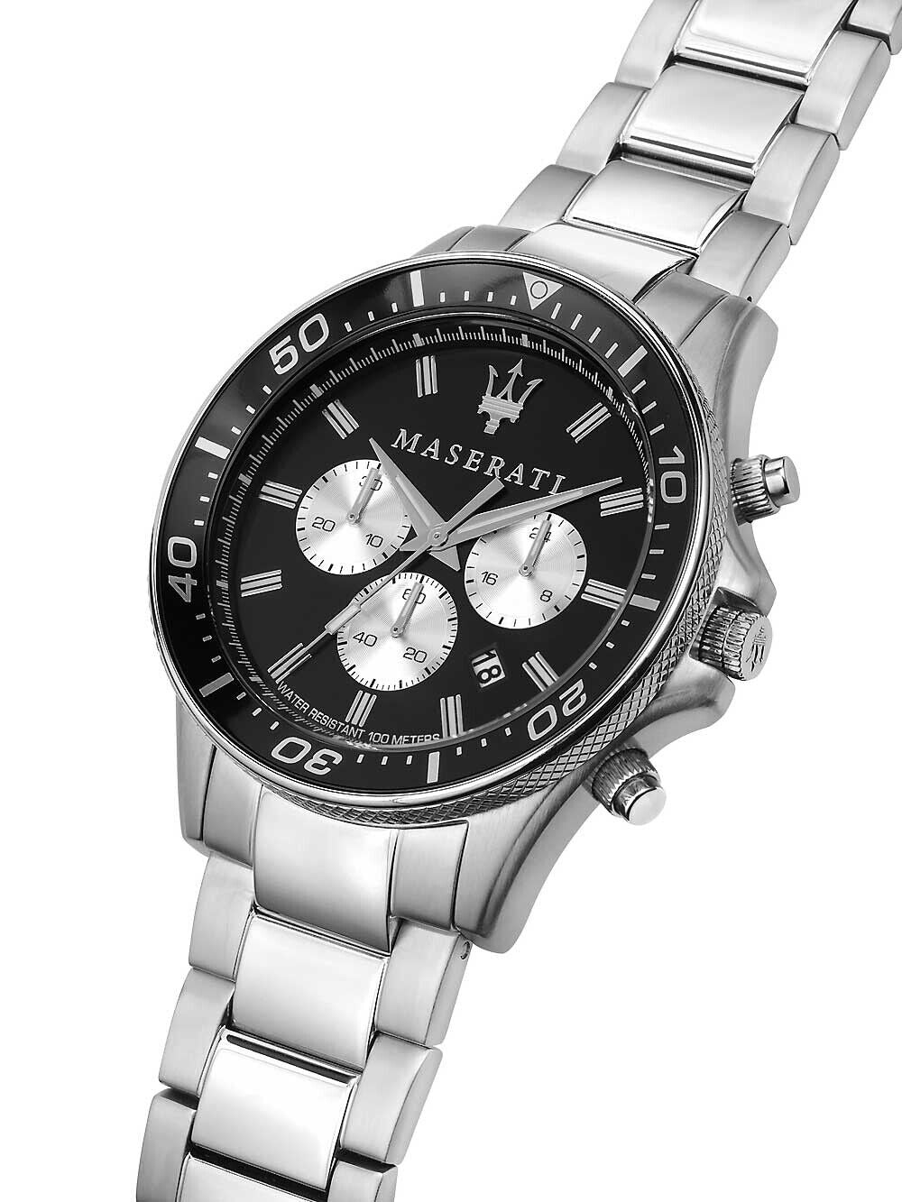 Maserati SFIDA Chronograph Quartz Black Dial Watch For Men - R8873640004