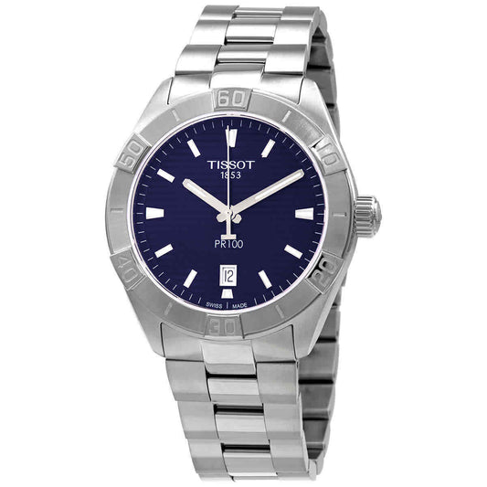 Tissot PR 100 Sport Quartz Blue Dial Stainless Steel Strap Watch For Men - T101.610.11.041.00