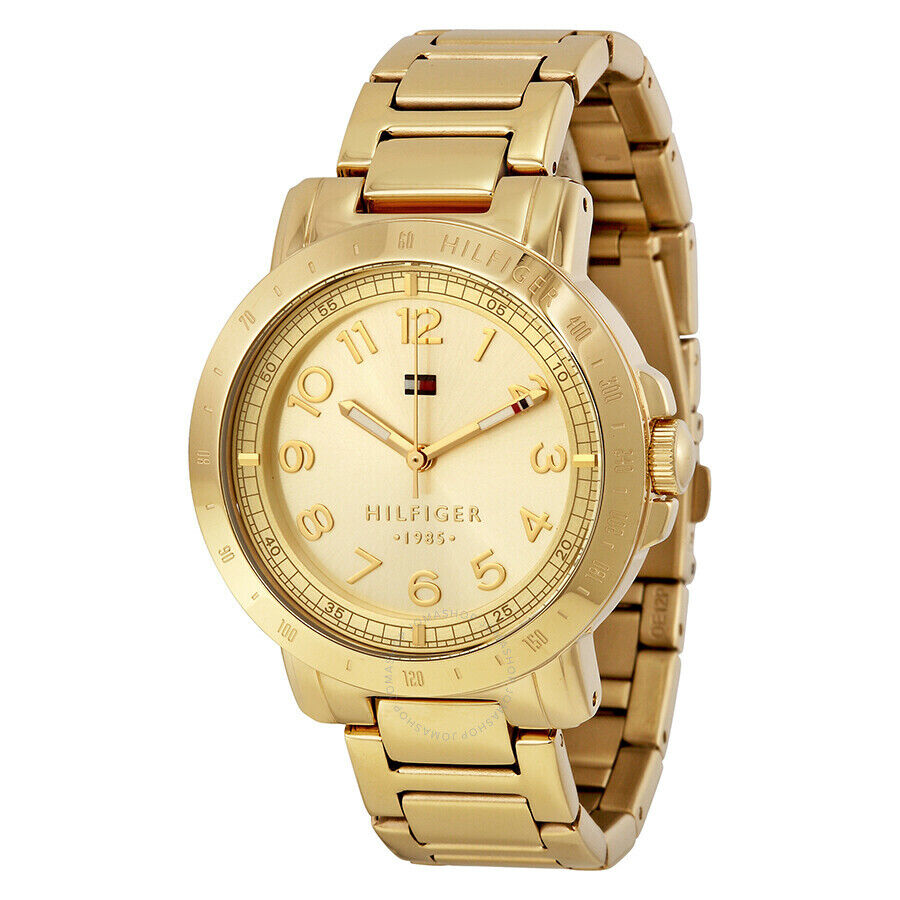 Tommy Hilfiger Bella Gold Dial Gold Steel Strap Watch for Women - 1781395