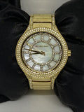 Michael Kors Kerry Mother of Pearl Dial Gold Steel Strap Watch for Women - MK3312