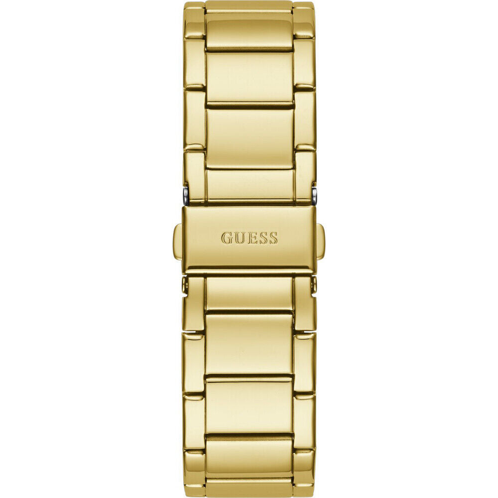 Guess Raven Diamonds Gold Dial Gold Steel Strap Watch for Women - GW0104L2