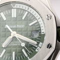 Audemars Piguet Royal Oak Offshore Diver Green Dial Green Rubber Strap Watch for Men - 15710ST.OO.A052CA.01