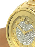 Movado Bold Gold Pave Dial Gold Steel Strap Watch For Women - 3600255