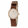 Tissot Everytime Desire White Dial Maroon NATO Strap Watch for Women - T109.210.37.031.00